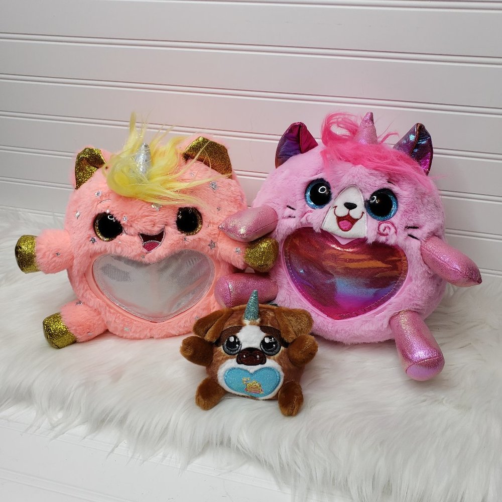 (3) Rainbocorns Fairycorn Surprise ~Unicorn~ (2) 11" & (1) 5"  Plush Dog Cat